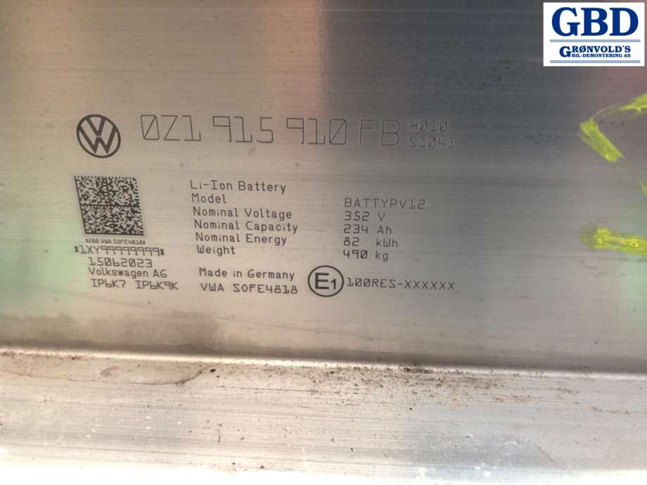 VW ID.4, 2020- (0Z1 915 910 FB)