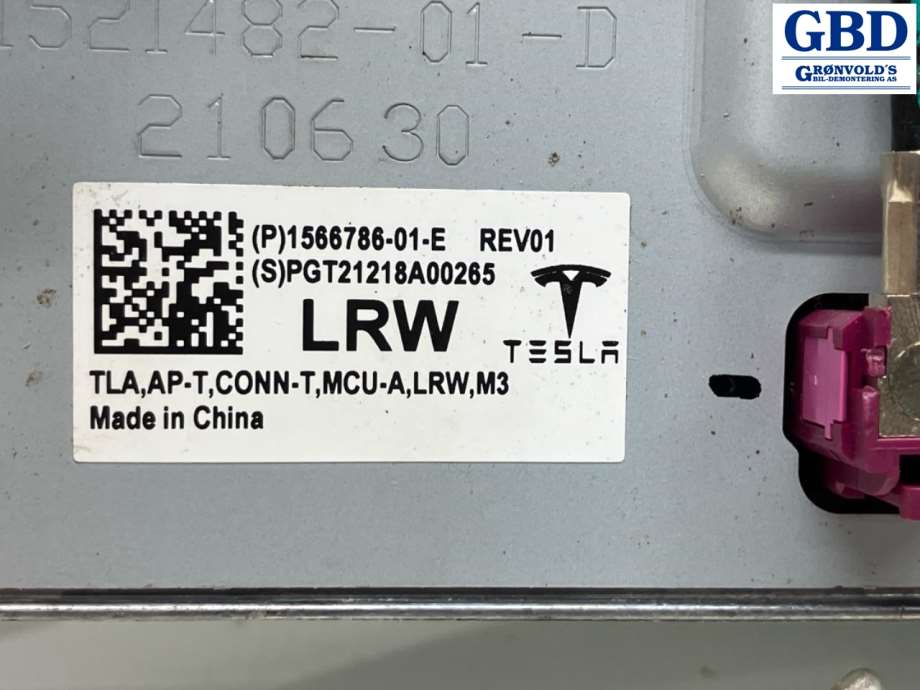 Tesla Model 3, 2018-2023 (Fase 1) (1681271-S0-J|1681271-S0-K| 1681271-S0-H|1566786-01-E| 1465772-00-A)