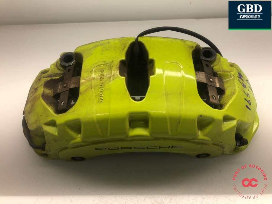 Bremsecaliper venstre foran til Porsche Panamera 2017-->> (Type II) (971) (971) (971 615 123 BA|971 615 123 E|)