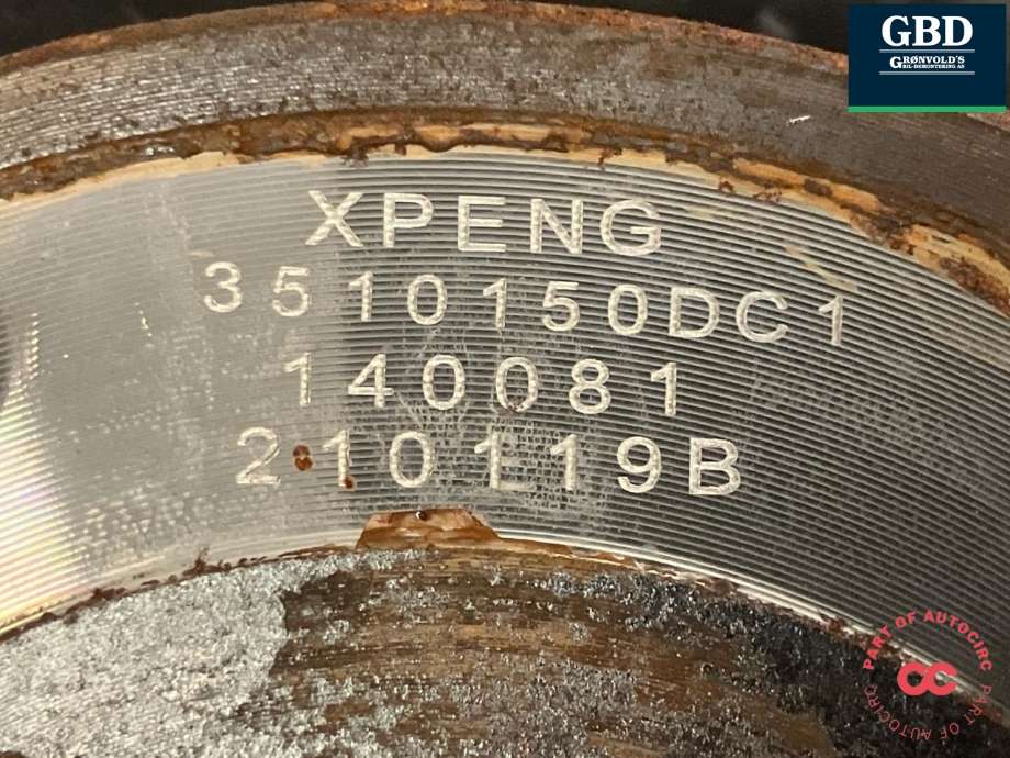 Hjulspindel høyre foran til XPeng G3 2021-->>  (3510202DC1-00-04|3510150DC1|)