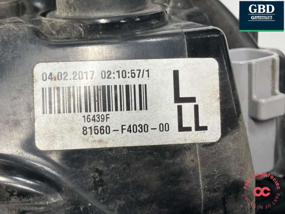 Baklykt venstre ytre til Toyota C-HR 2016-->> (81560F4030|)