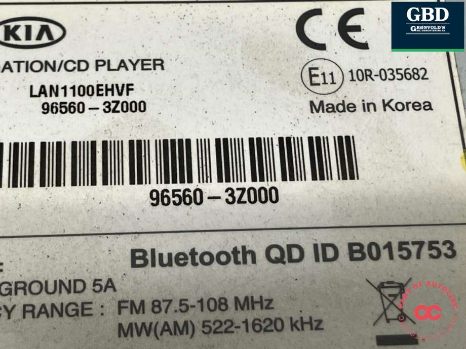 Hyundai i40, 2012-2017 (96560 3Z0004X|96560-3Z000)