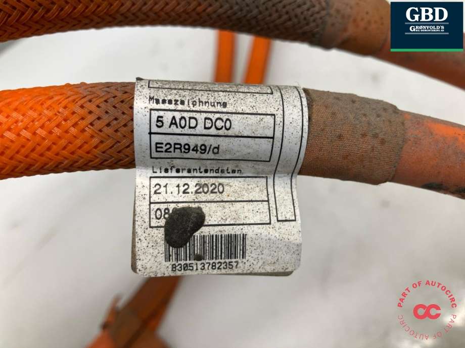 Kabel høy volt (HV) elbil til BMW iX3 2021-->> (61 12 5 A35 E05|E2R949/D|608463G 6)