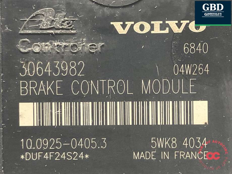 ABS sentral til Volvo XC90 2002-2006 (Type I, Fase 1) (ATE|30793489|30643979|30643982)