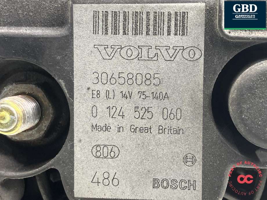Dynamo til Volvo XC90 2002-2006 (Type I, Fase 1) (BOSCH|36012358|30658085|0 124 525 060)
