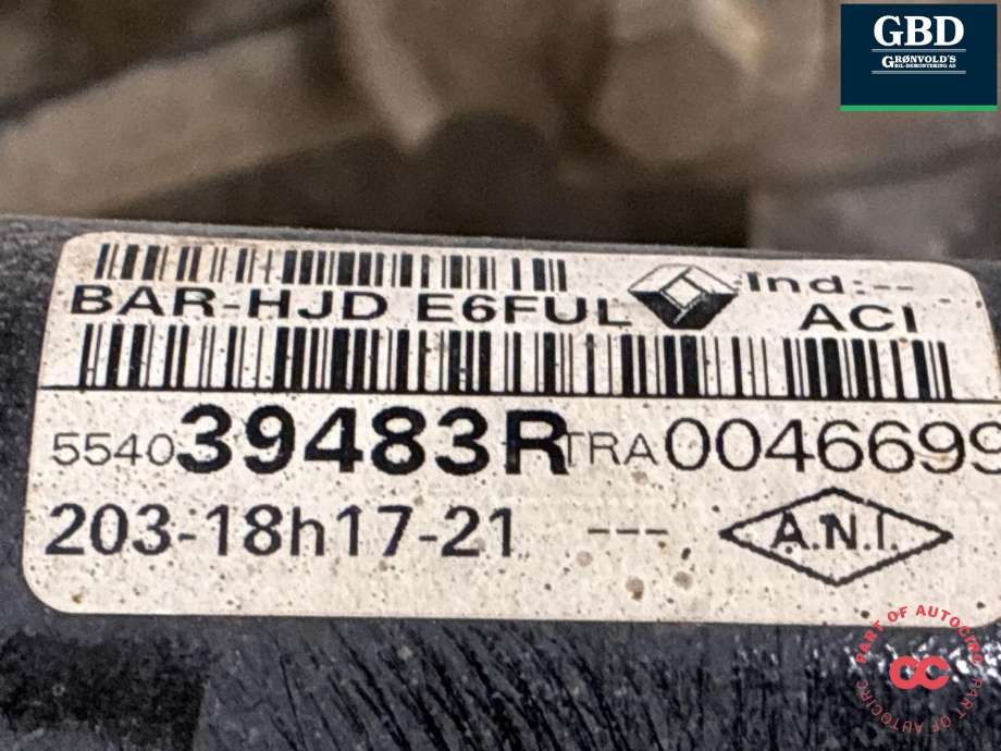 Travers bak til Dacia Duster 2018-2024 (Type II)  (554039483R|)