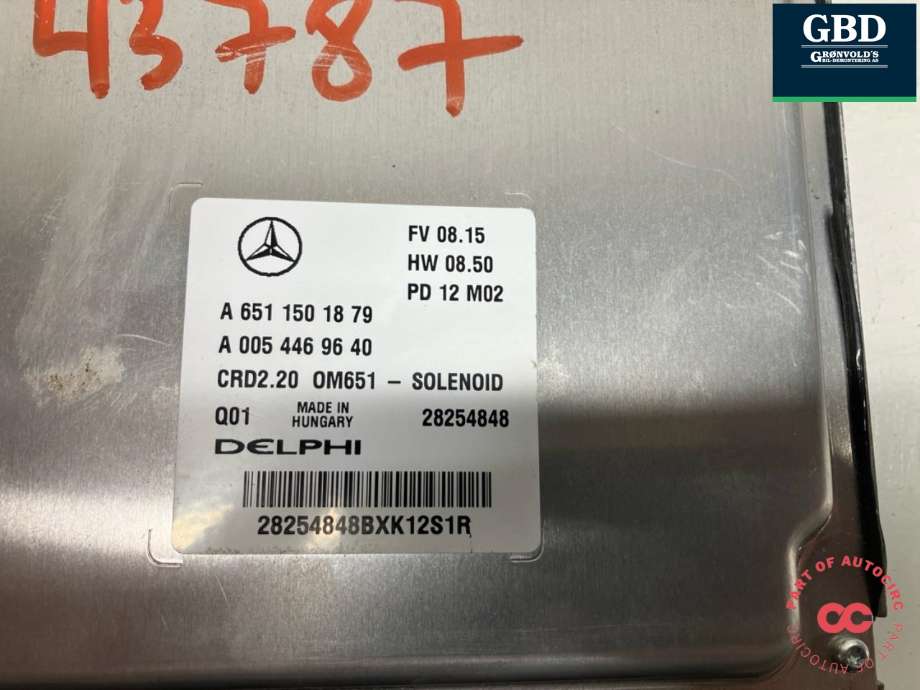 Styreenhet motor til Mercedes Vito/Viano 2010-2014 (Fase 2) (W639) (W639) (A 651 900 93 02|A 651 150 18 79|)