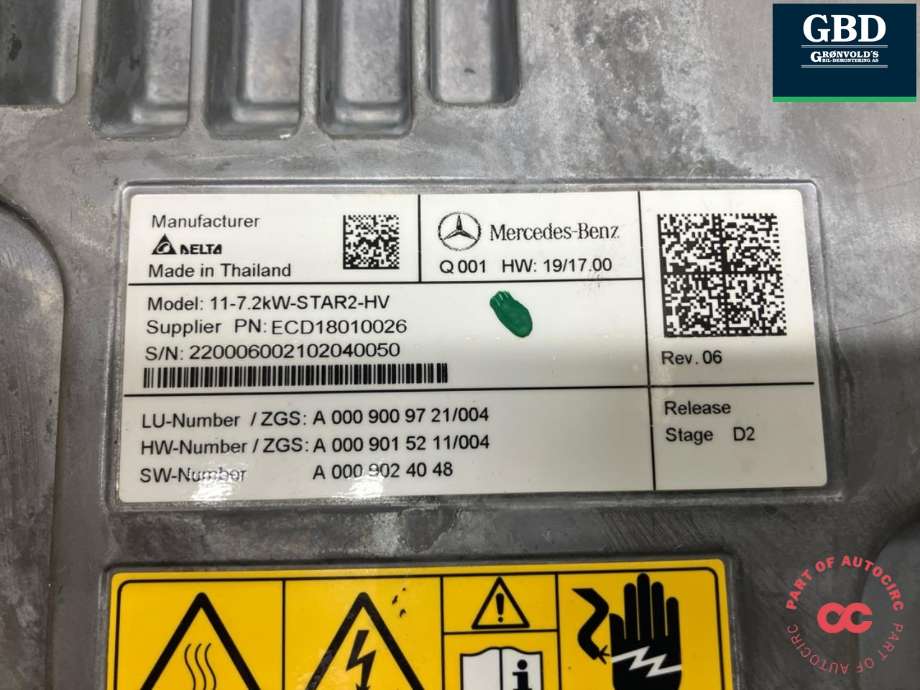 Inverter elbil til Mercedes EQC 2019-->> (A 000 900 99 35|A 000 900 97 21|)