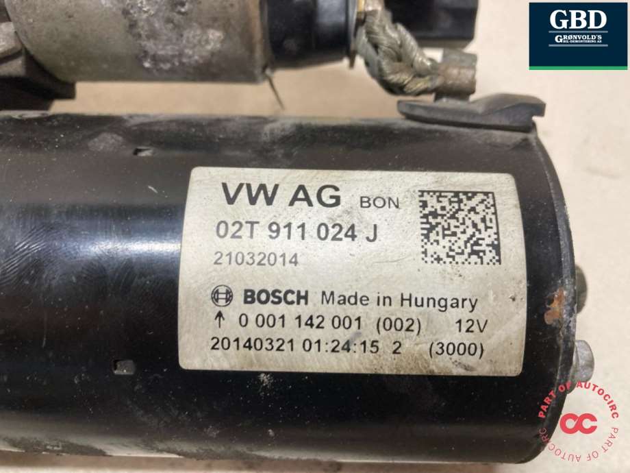 Audi A1, 2014-2018 (Type I, Fase 2) (02T 911 024 J|02T 911 024 JX)