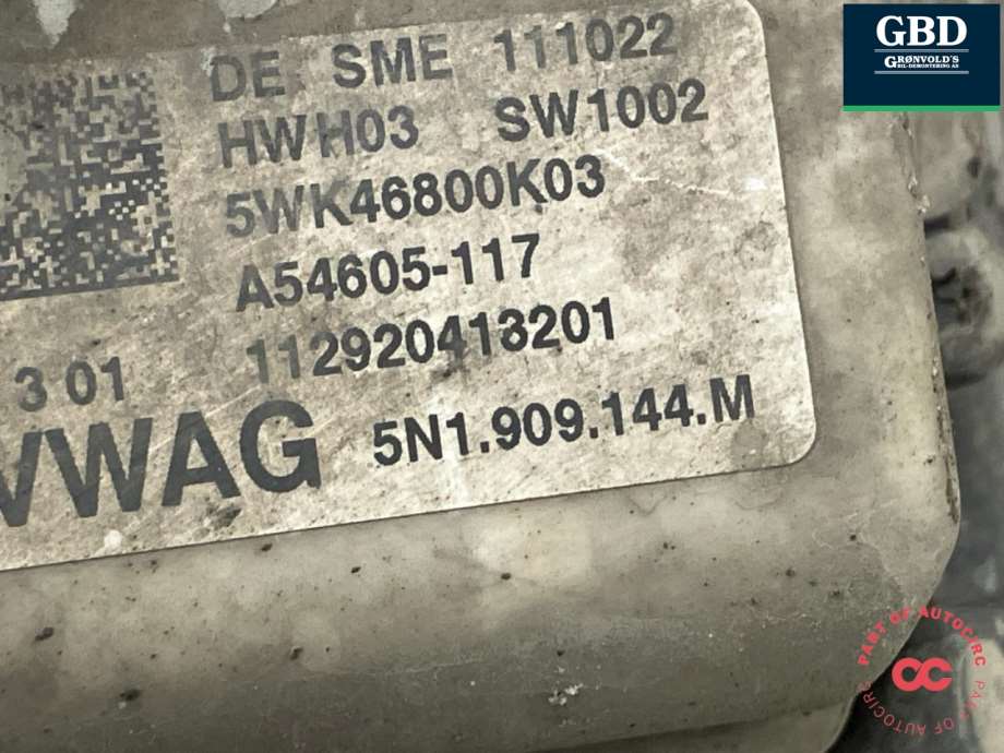 VW Touran, 2010-2015 (Type I, Fase 3) (3AB 423 050 M|3AB 423 061 M|3AB 423 061 MX | 5N1 909 144 M)
