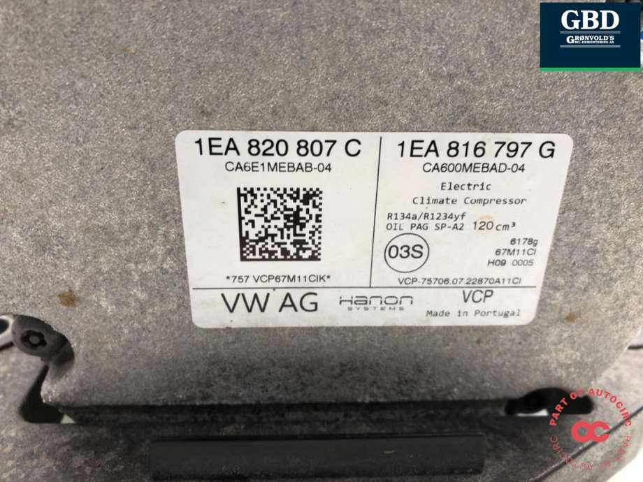 Audi Q4 e-tron, 2021- (HANON|1EA 820 807 C)