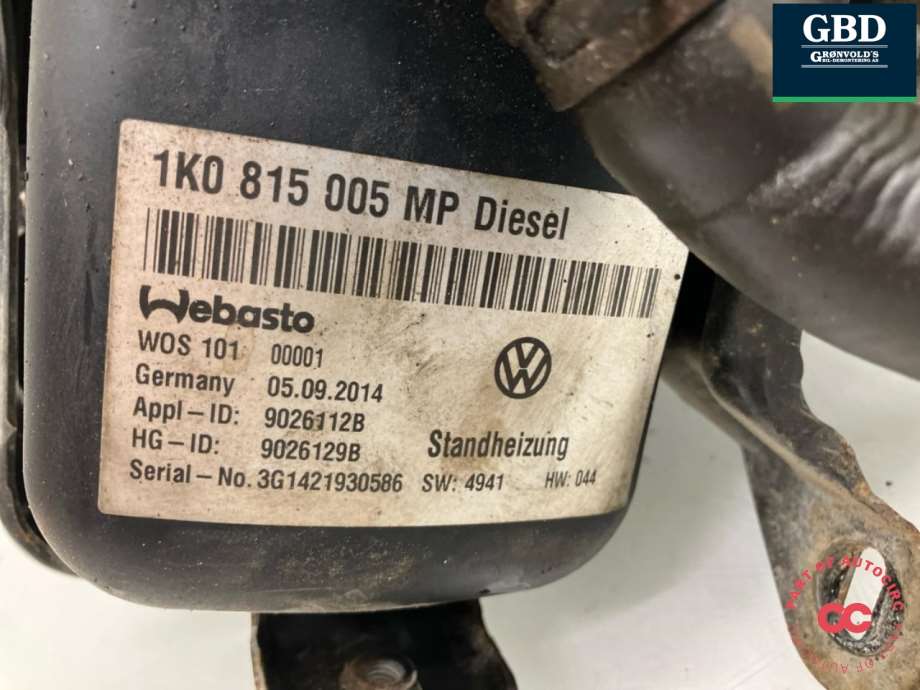 VW Caddy, 2010-2015 (Type III, Fase 2) (1K0 815 007 CJ|1K0 815 005 MP)
