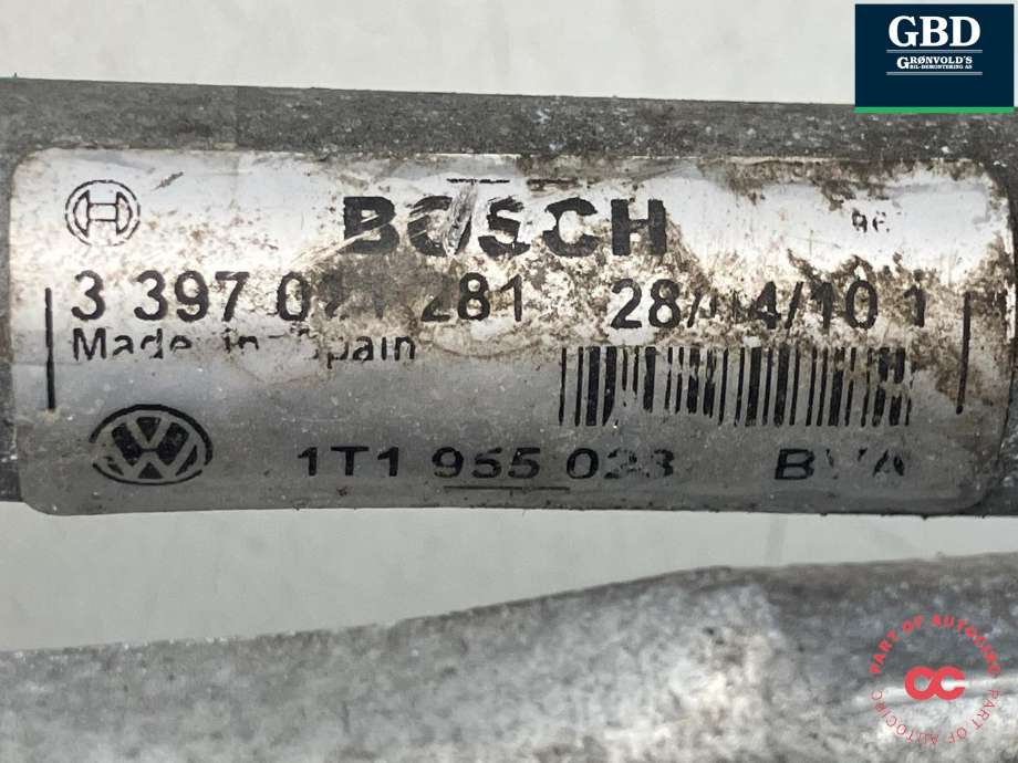 Viskeroverføring til VW Caddy 2004-2010 (Type III, Fase 1)  (BOSCH|1T1 955 601 A|1T1 955 601|1T0 955 023| 3 397 027 281)