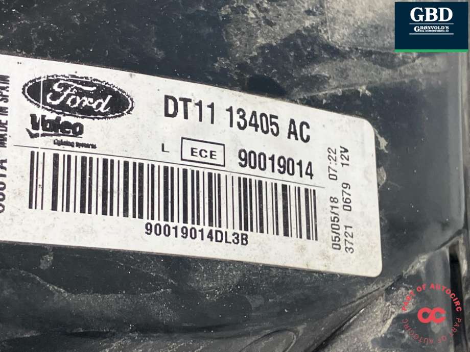 Baklykt venstre til Ford Transit Connect 2018-->> Type II, Fase 2  (2390056|DT11-13405-AD|DT11 13405 AC)