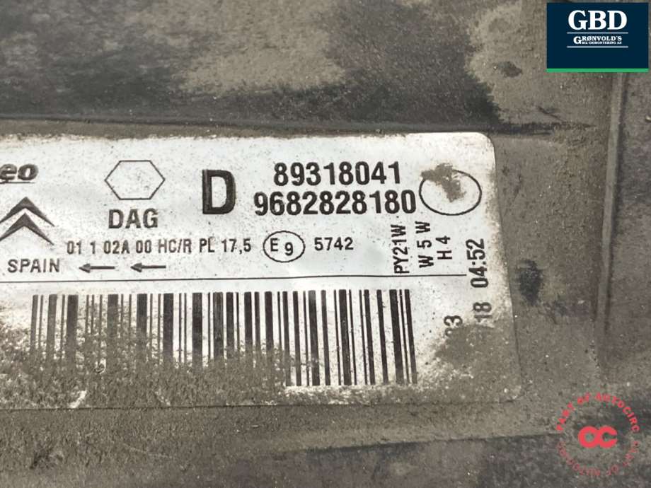 Peugeot Partner, 2015-2019 (Type II, Fase 2) (6206 K6|9682828180)