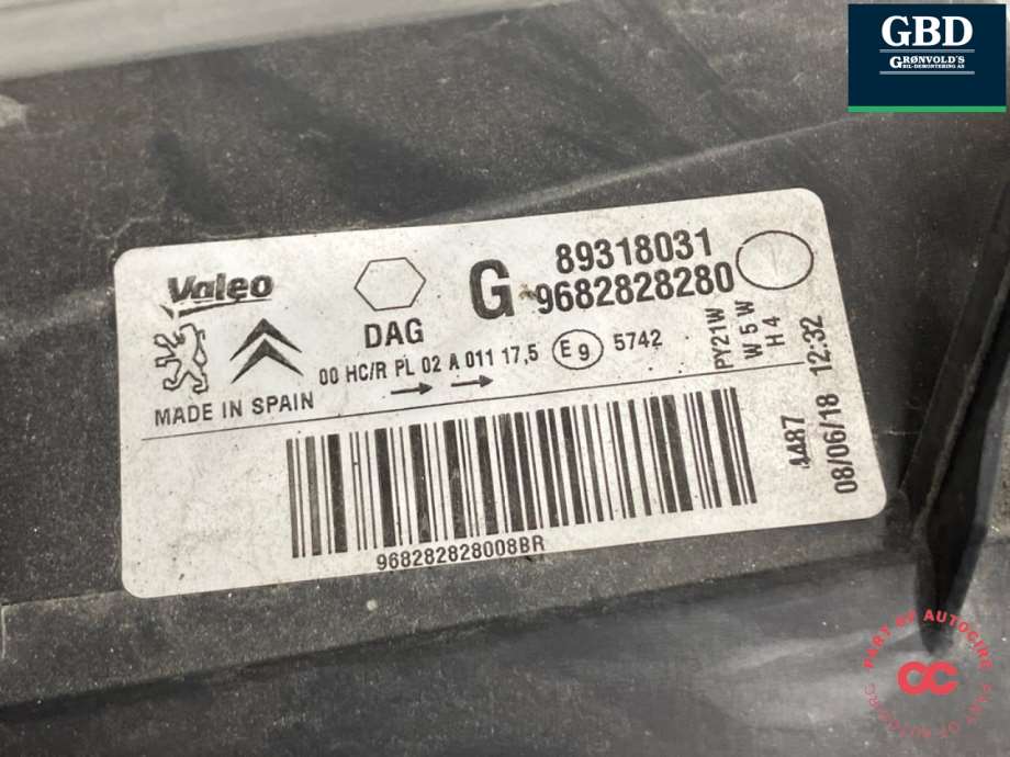 Peugeot Partner, 2015-2019 (Type II, Fase 2) (6208 K6|9682828280)