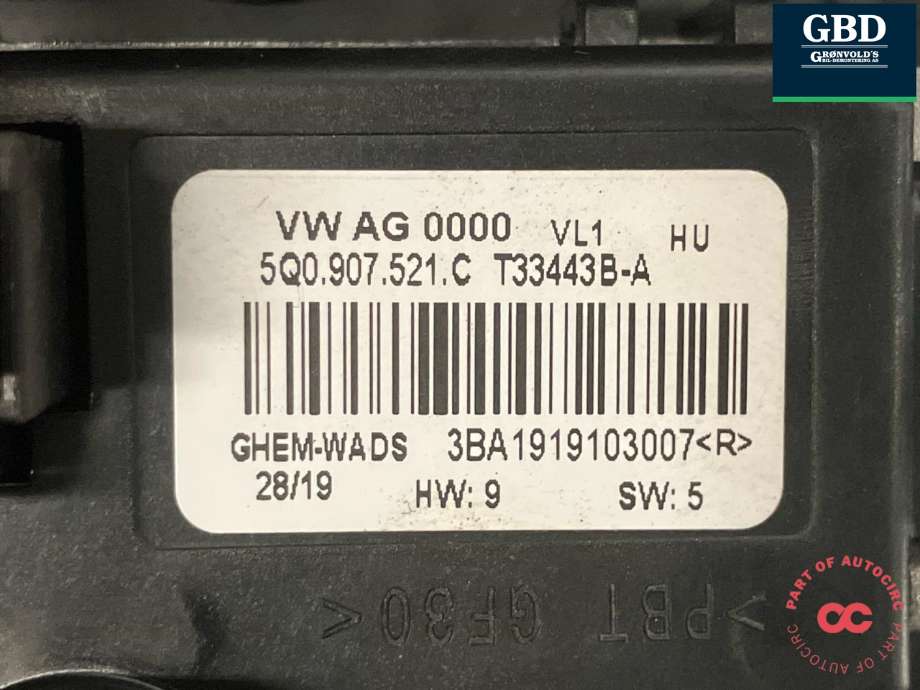 Varmeapparat motor til VW e-Golf 2017-2020 (Fase 2) (5Q1 819 021 H|5Q1 819 021 E|0 130 115 576| 5Q0 907 521 C)