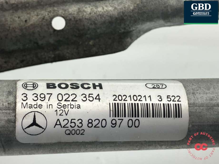 Viskermotor frontrute komplett m/overføring til Mercedes EQC 2019-->>  (A 253 820 07 01|A 253 820 97 00|)