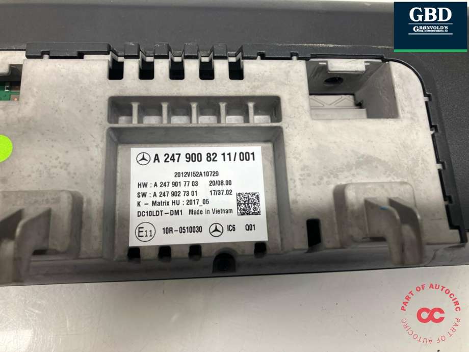 Instrumentpanel til Mercedes EQC 2019-->> (A 247 900 15 17|A 247 900 82 11|)