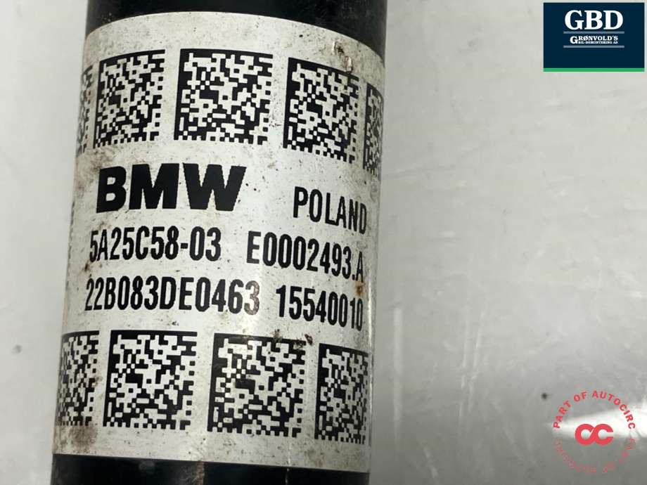 Drivaksel høyre foran, elbil til BMW i4 2021-->> (G26) (G26) (31 60 5 A25 C58|31 60 5 A34 EC2|)