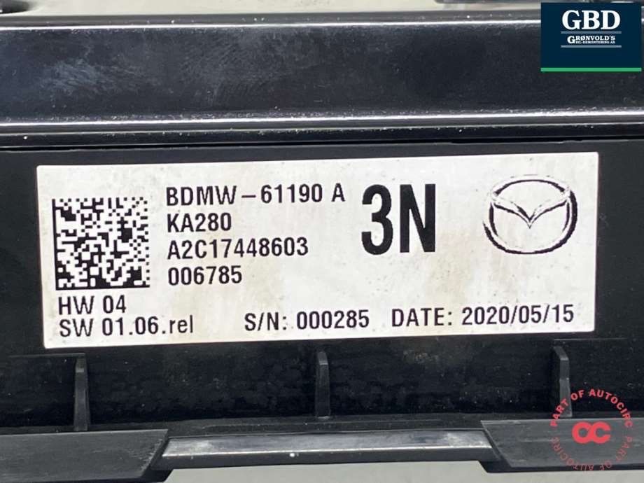 Mazda CX-30, 2020- (BGKP61190|BDMW-61190 A)