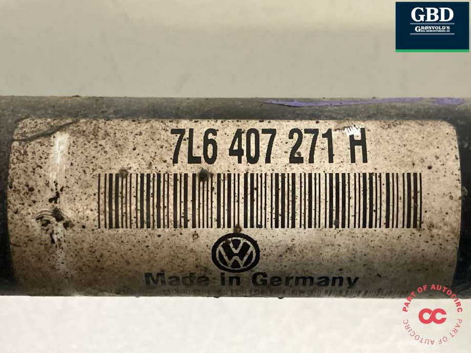 Drivaksel høyre foran, diesel/automat til Audi Q7 2010-2015 (Type I, Fase 2) (7L6 407 271 H|7L6 407 271 HX|)