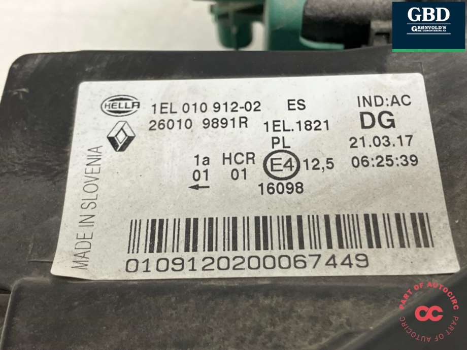 Renault Zoe, 2013-2019 (Fase 1) (260108268R|26010 9891R)