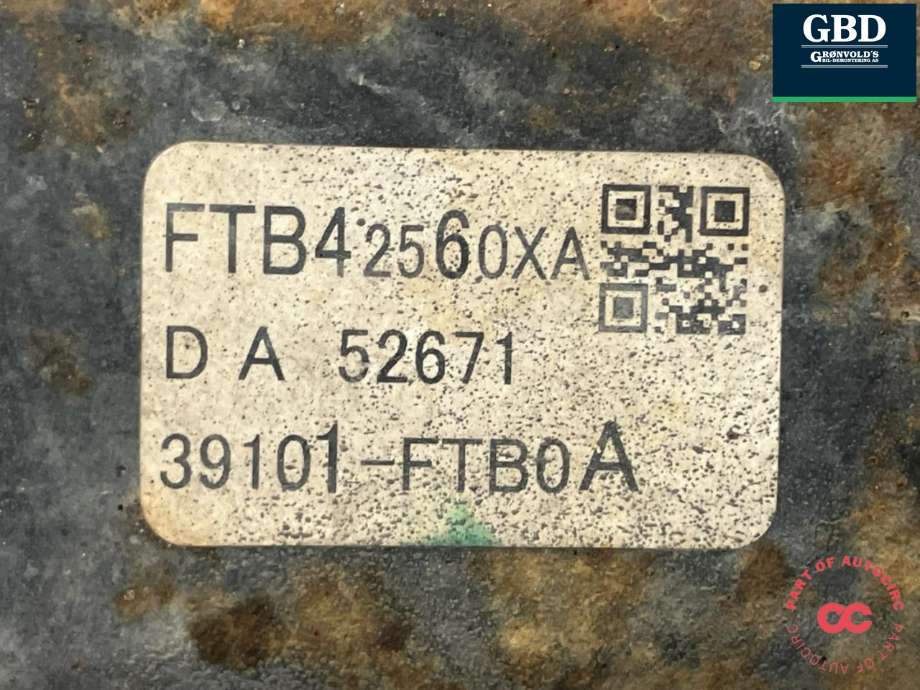 Drivaksel venstre foran, diesel/automat til Mazda 6 2013-2015 (Type III, Fase 1) (FTB4-25-60XA|)