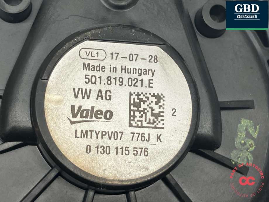 VW Golf VII, 2017-2020 (Fase 2) (5Q1 819 021 H|5Q1 819 021 E)
