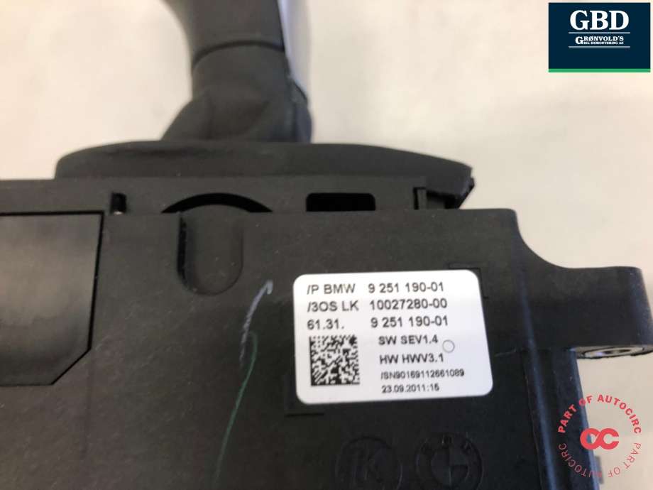 Girstang/girvelger automat til BMW 5-Serie 2010-2017 (F10/F11) (F10/F11) (61 31 7 950 392|61 31 9 296 902|9251190-01)