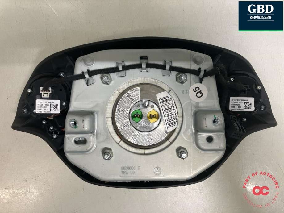 Airbag rattpute til Mercedes S-Klasse 2005-2013 (W221) (W221) (A 221 860 04 02 | A 221 860 04 02 9116|A 221 860 05 02 9116|A 221 860 05 02 9E38 9116 |A 221 860 05 02 9E38)