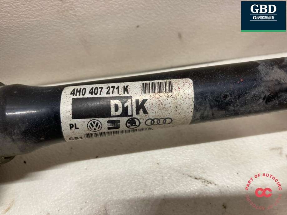Drivaksel høyre foran, diesel/automat til Audi A6 2014-2018 (Type IV, Fase 2) (C7) (C7) (4H0 407 271 K|)