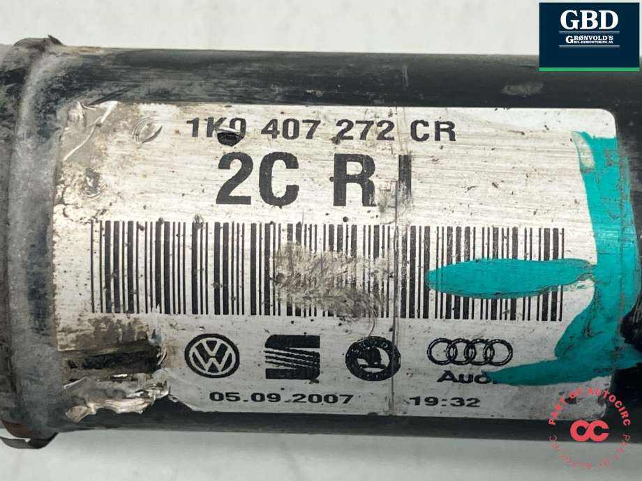 Drivaksel høyre foran, diesel/manuell til Škoda Octavia 2005-2008 (Type II, Fase 1) (1K0 407 272 CR|1K0 407 452 TX|)