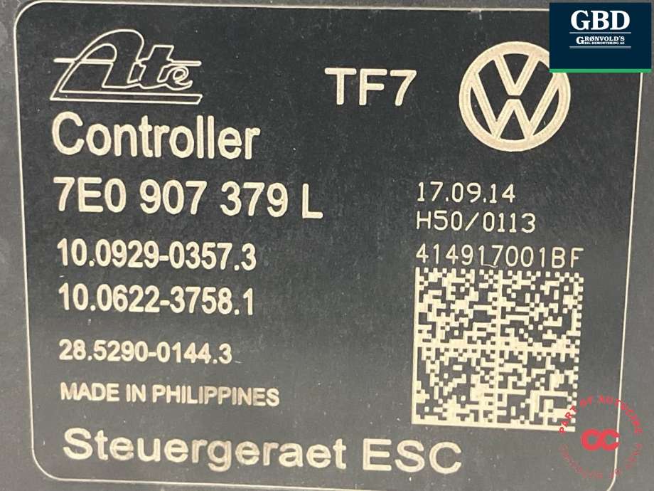 ABS sentral til VW Transporter / Caravelle 2015-2019 (T6) (T6) (7E0 614 517 J|7E0 614 517 J BEF|7E0 907 379 L)