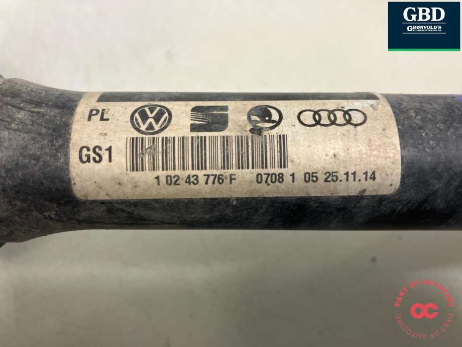 Drivaksel venstre foran, diesel/automat til VW Transporter / Caravelle 2015-2019 (T6) (T6) (7LA 407 271 E|7E0 407 271 P|7E0 407 451 EX)