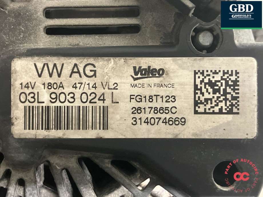 VW Transporter / Caravelle, 2015-2019 (T6) (03L 903 024 L|03L 903 024 LX|FG18T123)
