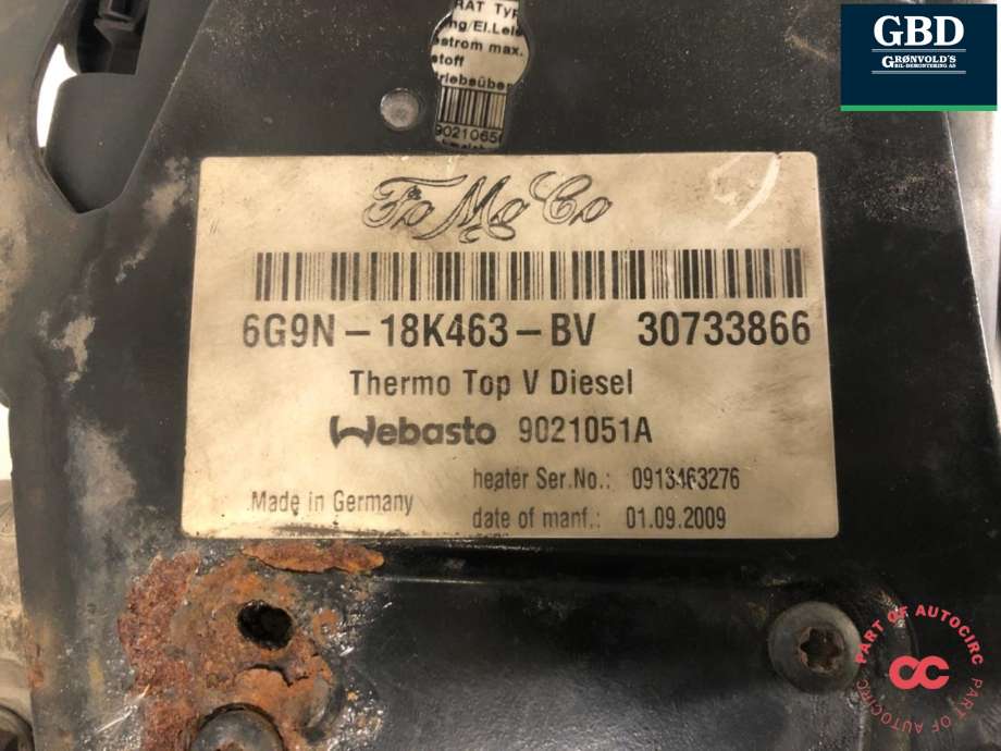 Dieselvarmer til Volvo XC60 2008-2013 (Type I, Fase 1) (31497380|)