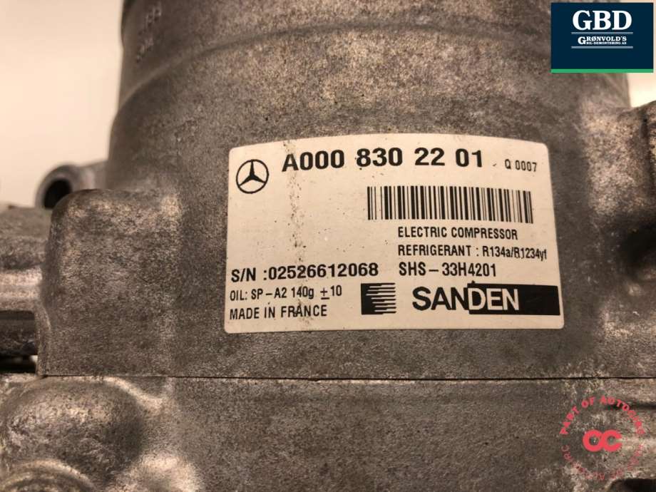 Mercedes A-Klasse, 2018- (W177) (A 000 830 22 01)