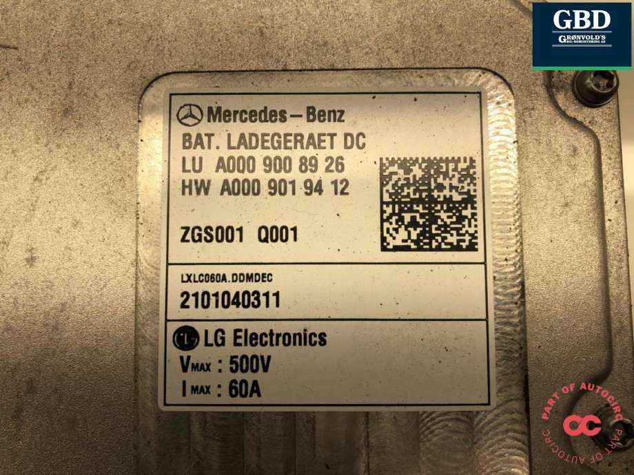 DCDC converter hybrid til Mercedes A-Klasse 2018-->> (W177) (W177) (A 000 900 89 26|A 000 900 89 26 80|)