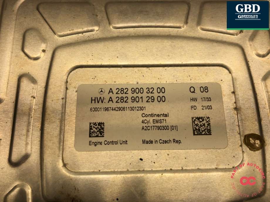 Styreenhet motor til Mercedes A-Klasse 2018-->> (W177) (W177) (A 282 900 32 00|A 282 900 32 00 80|)