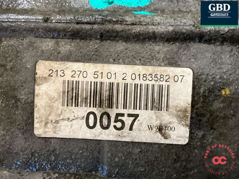 Girkasse automat til Mercedes E-Klasse 2016-2023 (W213) (W213) (2132705101|A 725 270 73 14|A 725 270 73 14 80|A 725 270 73 14 87 | 213 270 51 01 2 0183582 07)
