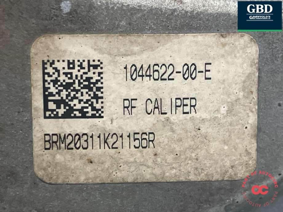 Bremsecaliper høyre foran til Tesla Model 3 2018-2023 (Fase 1)  (1044622-00-E|1044622-00-D|1044622-00-F)