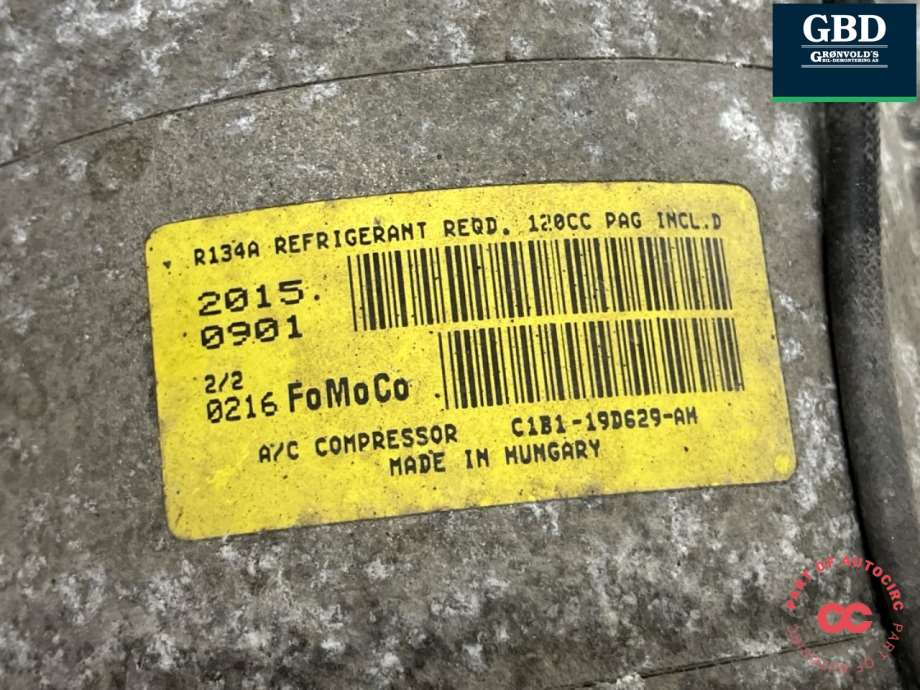 Ford Fiesta, 2013-2017 (Type VI, Fase 2) (2021124|C1B1-19D629-A2H|C1B1-19D629-AH)