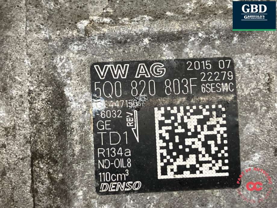 VW Passat, 2015-2019 (B8, Fase 1) (5Q0 820 803 K|5Q0 820 803F)