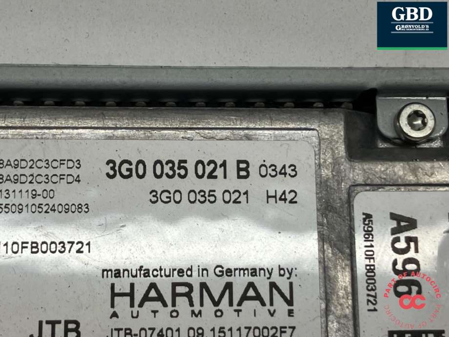 VW Passat, 2015-2019 (B8, Fase 1) (3G0 035 021 B)