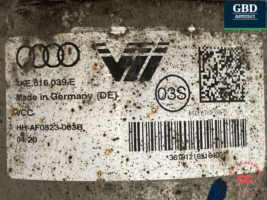Fjær foran nivå luftpute/belg til Audi e-tron 2018-->>  (4KE 616 039 G|4KE 616 039 E|)