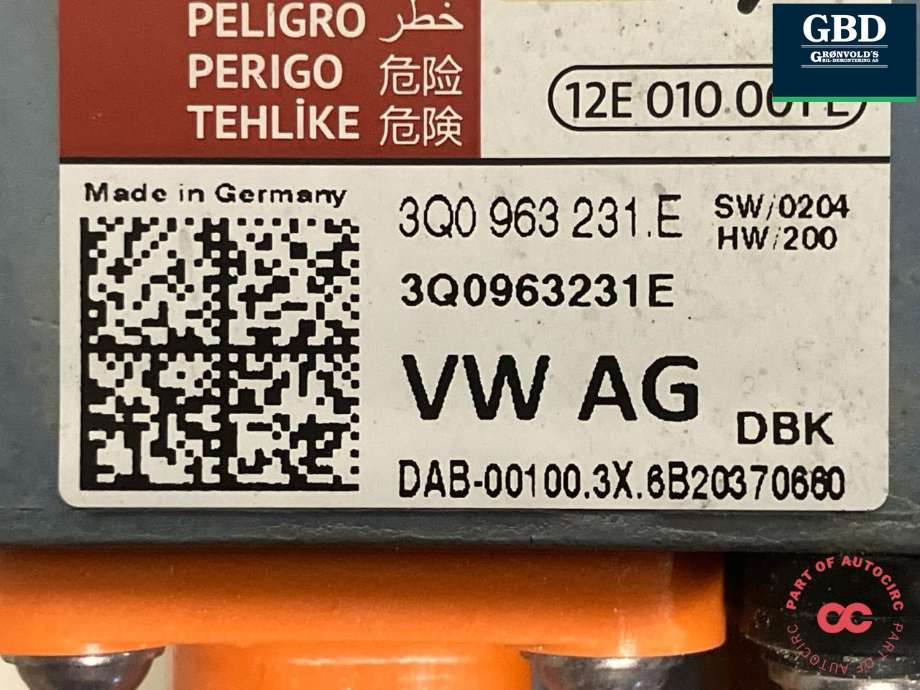 Varmeapparat PTC-heater til Audi e-tron 2018-->> (3Q0 963 231 F|3Q0 963 231 E|)