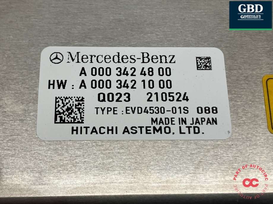 DCDC converter elbil til Mercedes EQV 2020-->> (W447) (W447) (A 000 342 48 00|A 000 342 48 00 80|)