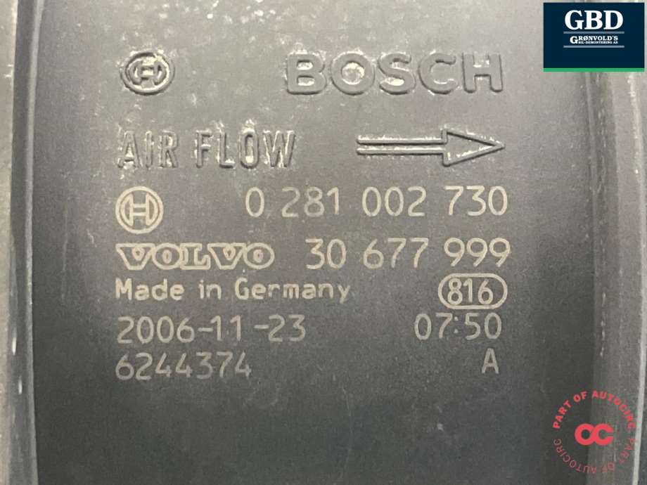 Volvo XC90, 2007-2014 (Type I, Fase 2) (BOSCH|31331525|30677999|0 281 002 730)