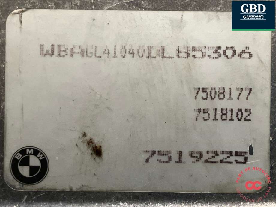 Styreenhet motor til BMW 7-Serie 2000-2008 (E65/E66/E67/E88) (E65/E66/E67/E88) (BOSCH|12 14 7 523 524|12 14 2 460 602|0 261 209 002| 7 518 102)